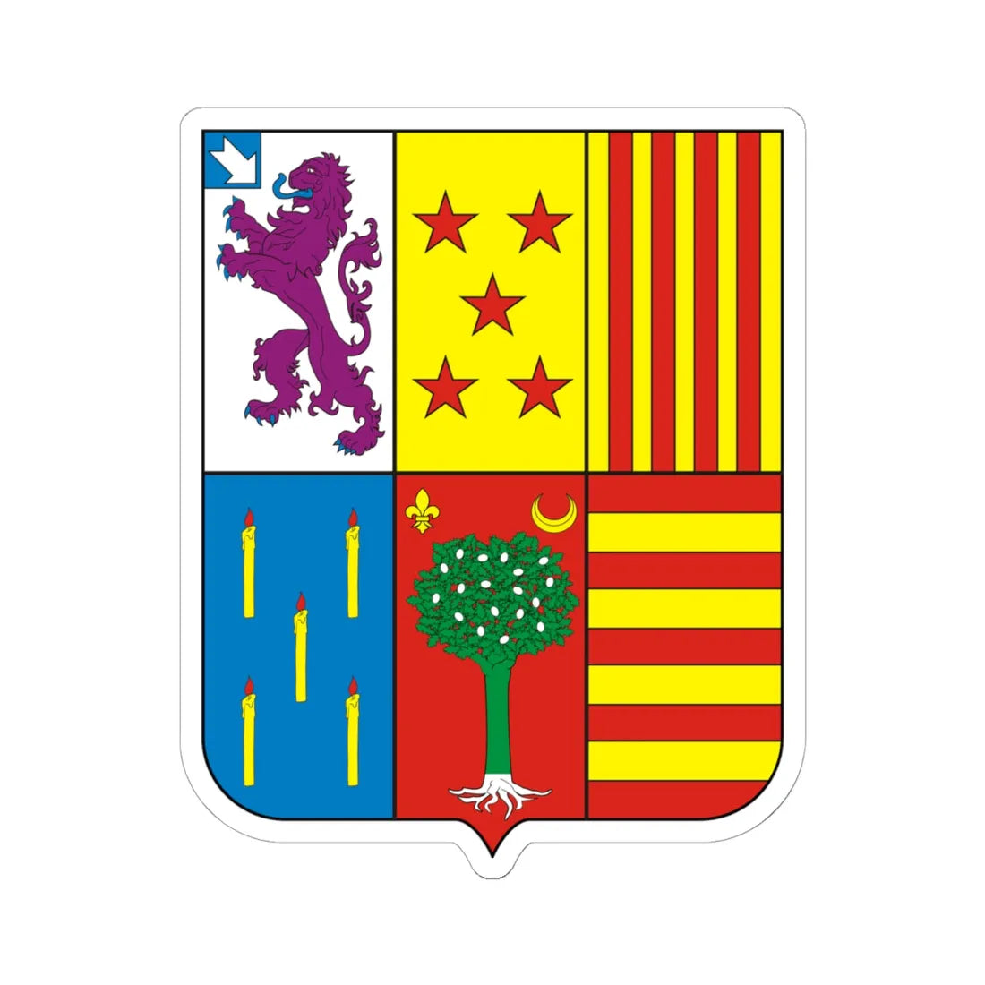 COA Duke of Caxias (Brazil) (Coat of Arms) STICKER Vinyl Kiss-Cut Decal 6 Inch White - The Sticker Space