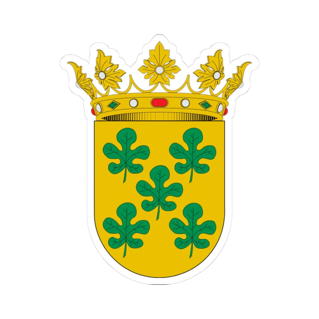 COA Duke of Feria (Spain) (Coat of Arms) STICKER Vinyl Kiss-Cut Decal 3 Inch White - The Sticker Space