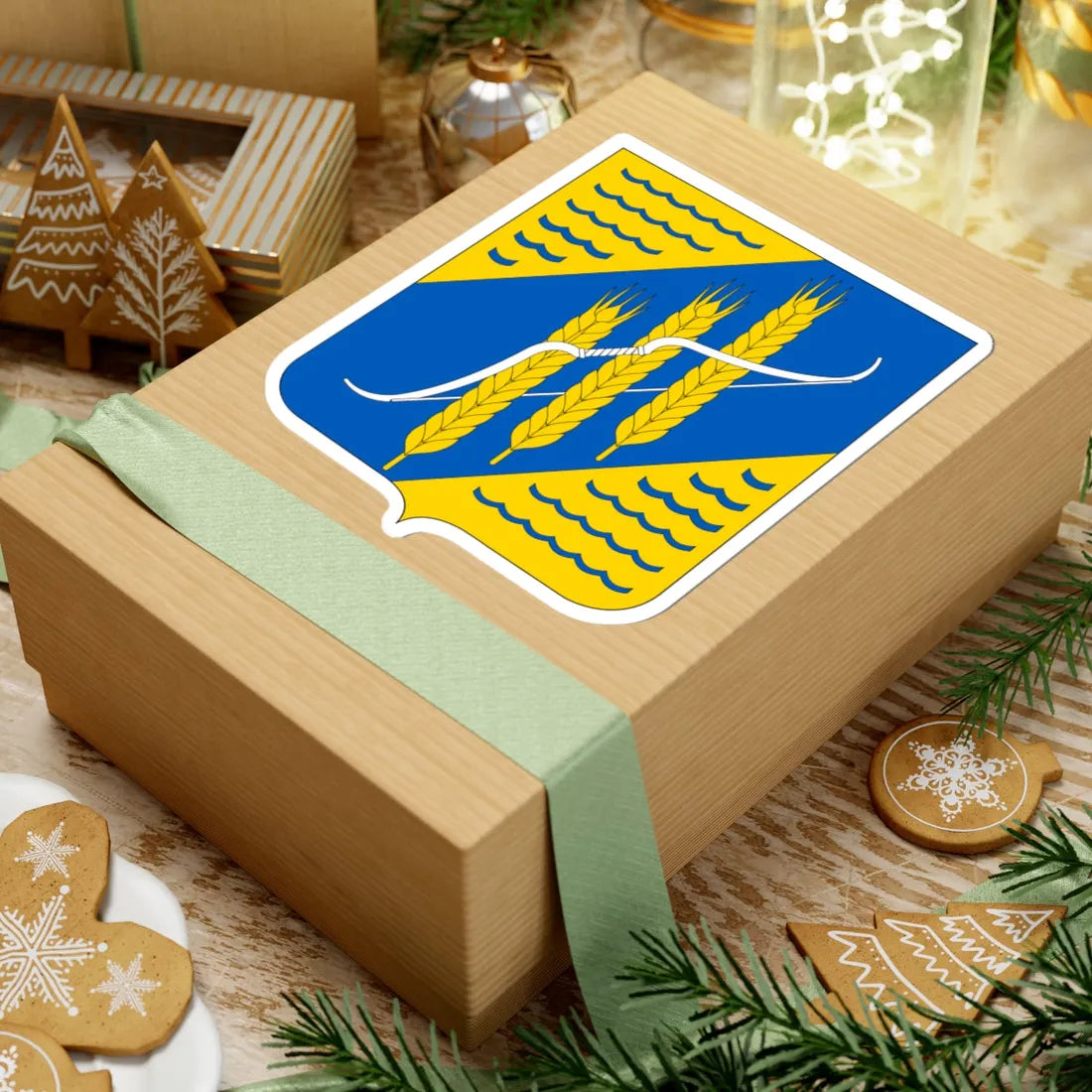 COA Dzhankoiskyi Raion (Ukraine) (Coat of Arms) STICKER Vinyl Kiss-Cut Decal - The Sticker Space