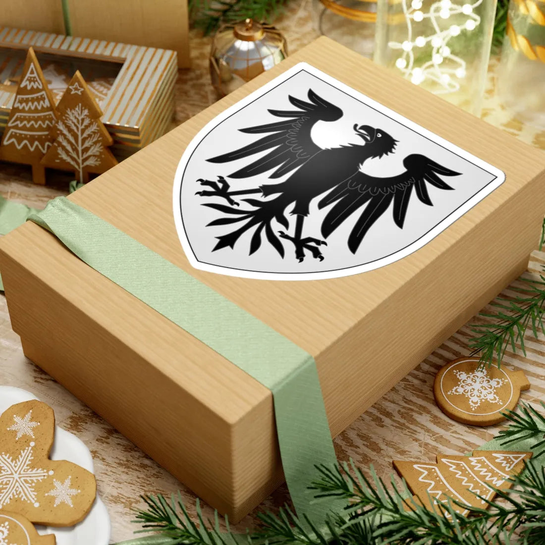 CoA Echternach Luxembourg (Luxembourg) (Coat of Arms) STICKER Vinyl Kiss-Cut Decal - The Sticker Space