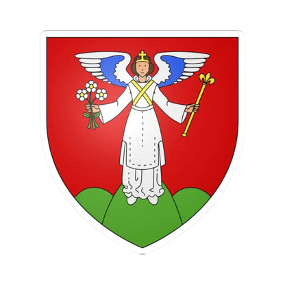 CoA Engelberg Abbey Switzerland (Switzerland) (Coat of Arms) STICKER Vinyl Kiss-Cut Decal 2 Inch White - The Sticker Space