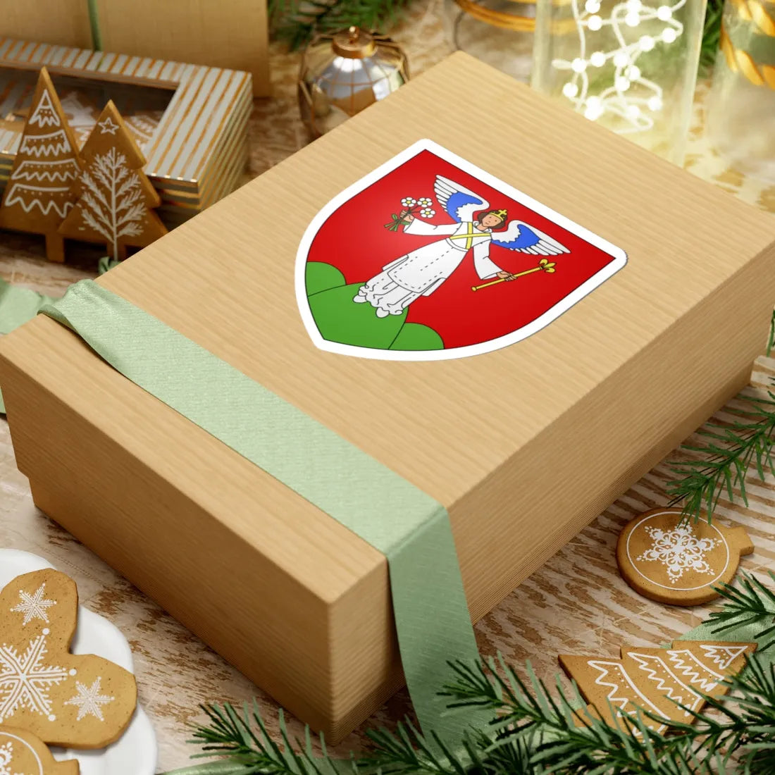 CoA Engelberg Abbey Switzerland (Switzerland) (Coat of Arms) STICKER Vinyl Kiss-Cut Decal - The Sticker Space