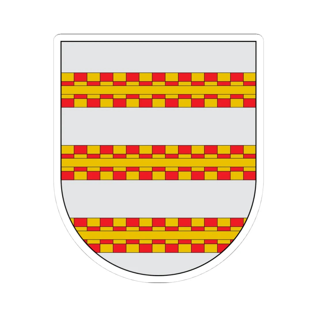 COA Escudo de los Arias de Saavedra - Condes de Castellar (Argentina) (Coat of Arms) STICKER Vinyl Kiss-Cut Decal 4 Inch White - The Sticker Space