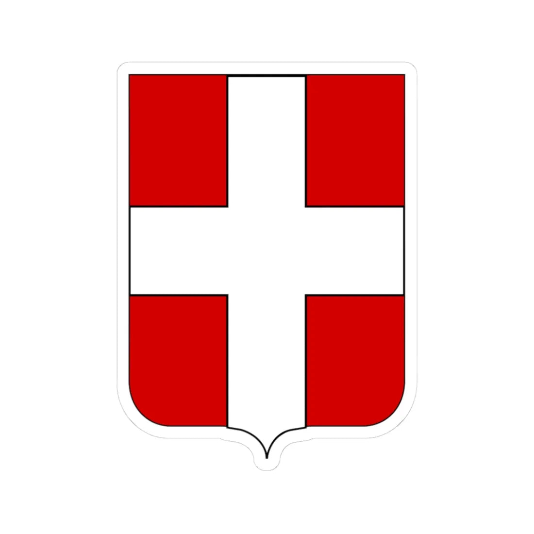 CoA ex Comune di Ceneda (Italy) (Coat of Arms) STICKER Vinyl Kiss-Cut Decal 3 Inch White - The Sticker Space