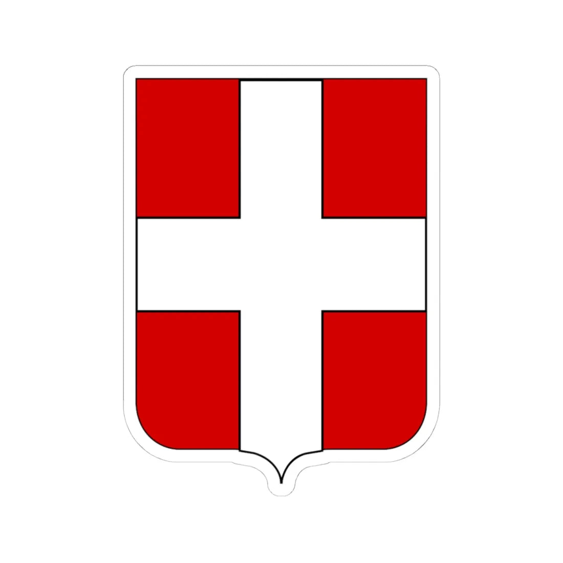 CoA ex Comune di Ceneda (Italy) (Coat of Arms) STICKER Vinyl Kiss-Cut Decal 4 Inch White - The Sticker Space