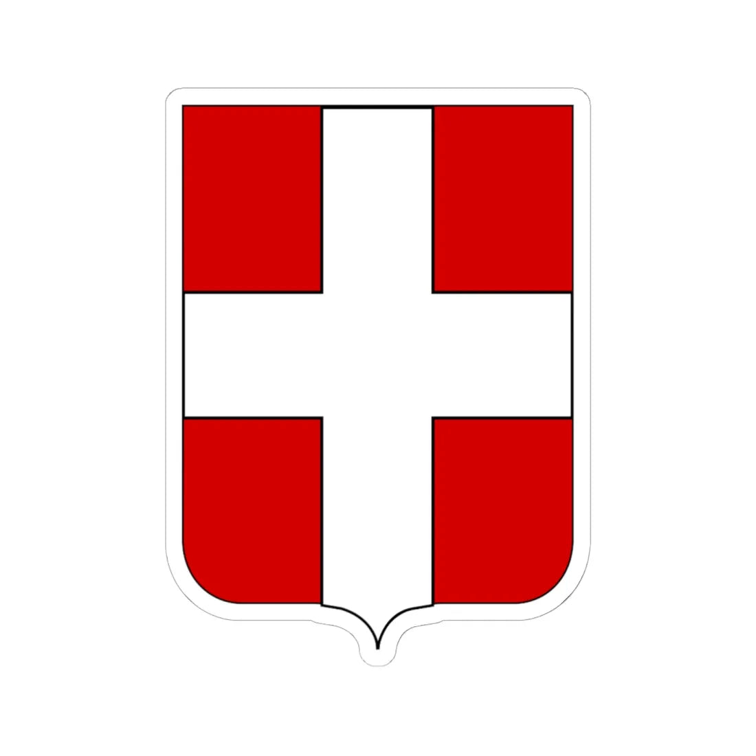 CoA ex Comune di Ceneda (Italy) (Coat of Arms) STICKER Vinyl Kiss-Cut Decal 6 Inch White - The Sticker Space