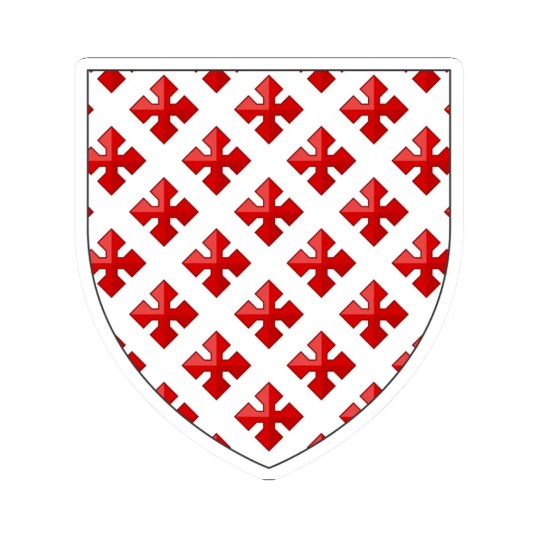 Coa fam ITA Cavalcanti 2 HrM (Italy) (Coat of Arms) STICKER Vinyl Kiss-Cut Decal 2 Inch White - The Sticker Space