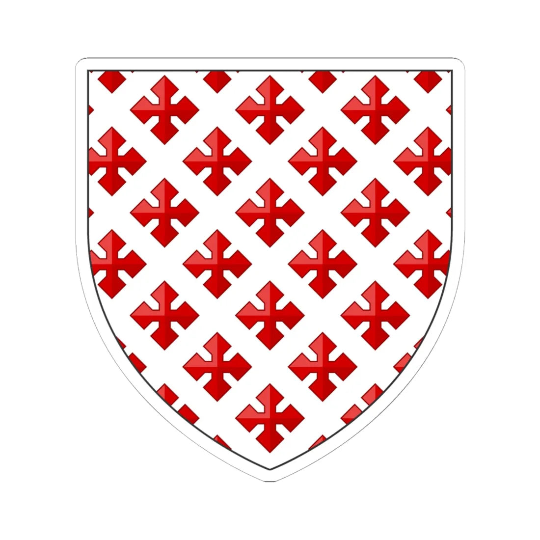 Coa fam ITA Cavalcanti 2 HrM (Italy) (Coat of Arms) STICKER Vinyl Kiss-Cut Decal 6 Inch White - The Sticker Space