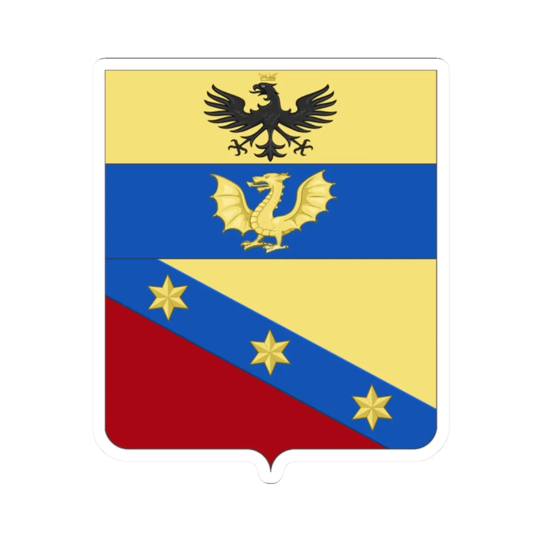 COA fam ITA Ginanni Corradini (Italy) (Coat of Arms) STICKER Vinyl Kiss-Cut Decal 2 Inch White - The Sticker Space