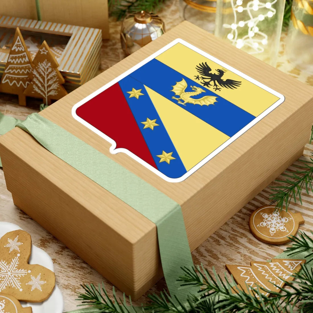 COA fam ITA Ginanni Corradini (Italy) (Coat of Arms) STICKER Vinyl Kiss-Cut Decal - The Sticker Space