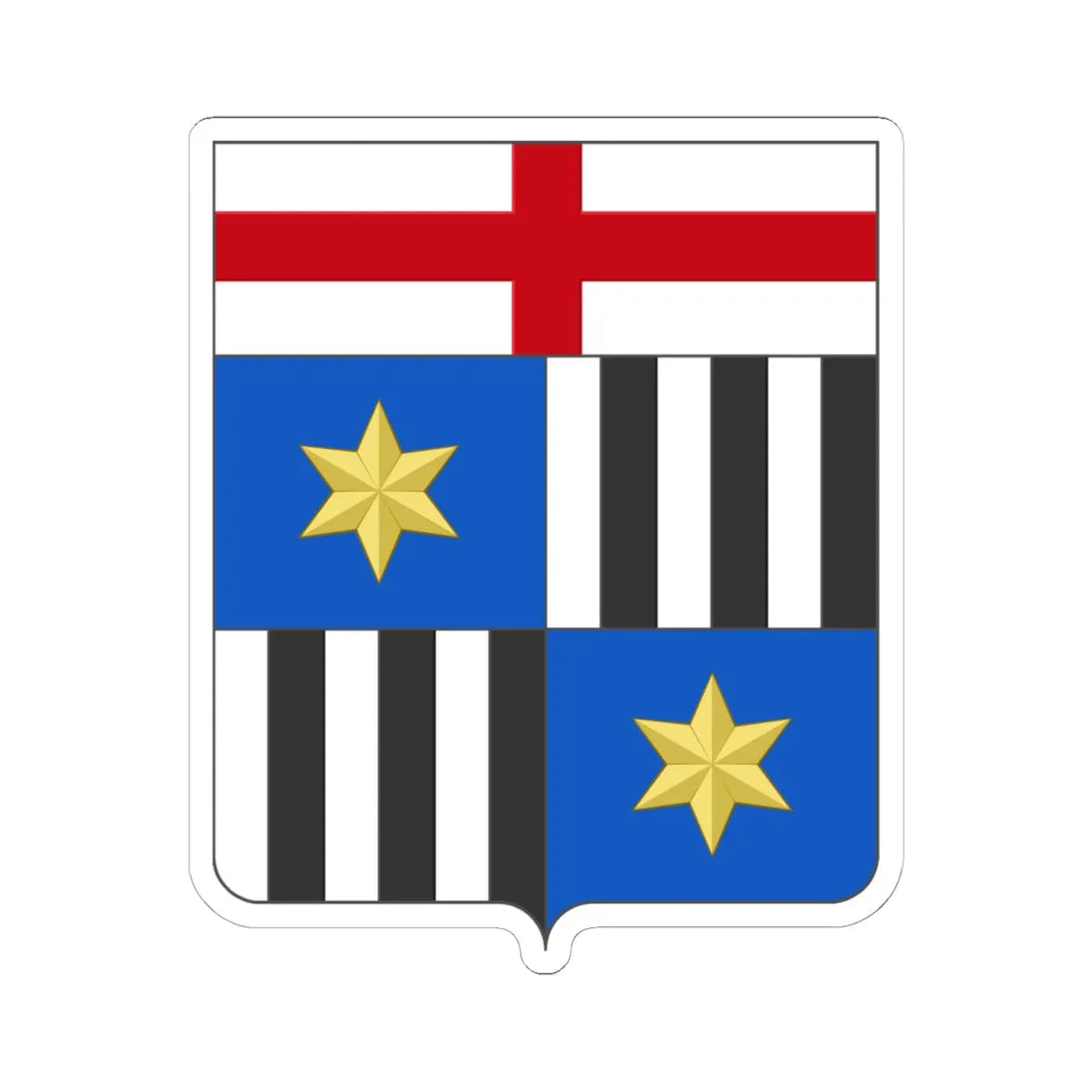 COA fam ITA Sambonifacio (Italy) (Coat of Arms) STICKER Vinyl Kiss-Cut Decal 6 Inch White - The Sticker Space