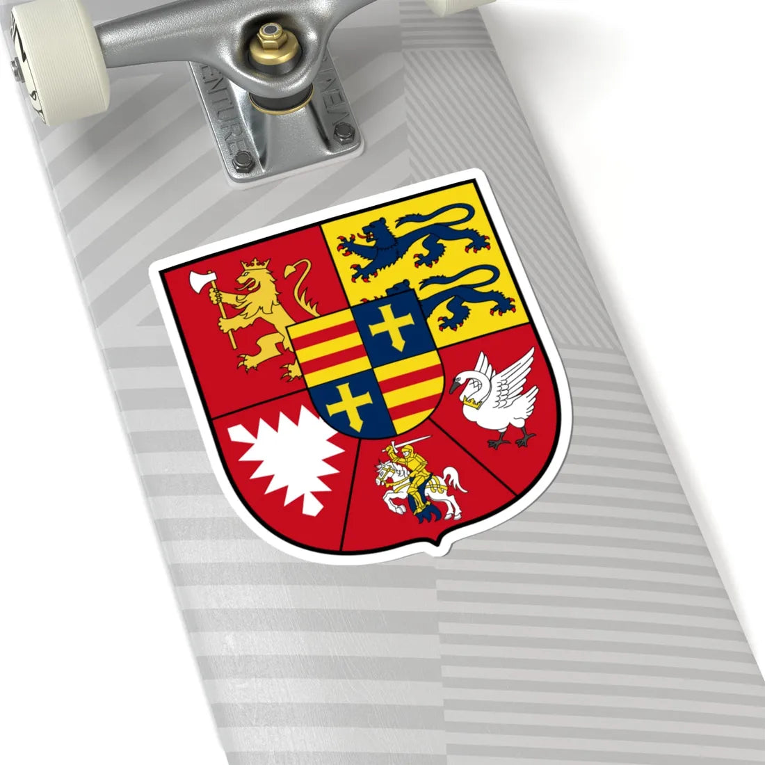 COA family de Herzogen von Schleswig-Holstein-Gottorf (Denmark) (Coat of Arms) STICKER Vinyl Kiss-Cut Decal - The Sticker Space