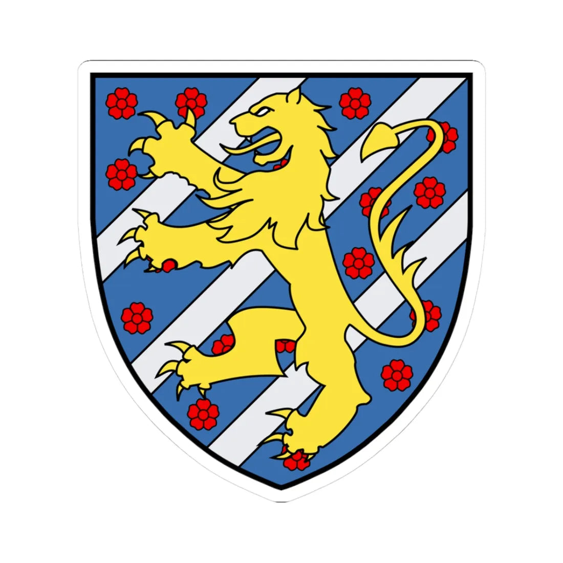 COA family sv Birger jarl (Sweden) (Coat of Arms) STICKER Vinyl Kiss-Cut Decal 3 Inch White - The Sticker Space