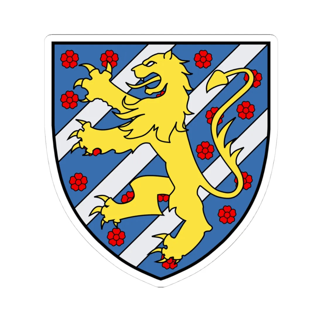 COA family sv Birger jarl (Sweden) (Coat of Arms) STICKER Vinyl Kiss-Cut Decal 4 Inch White - The Sticker Space