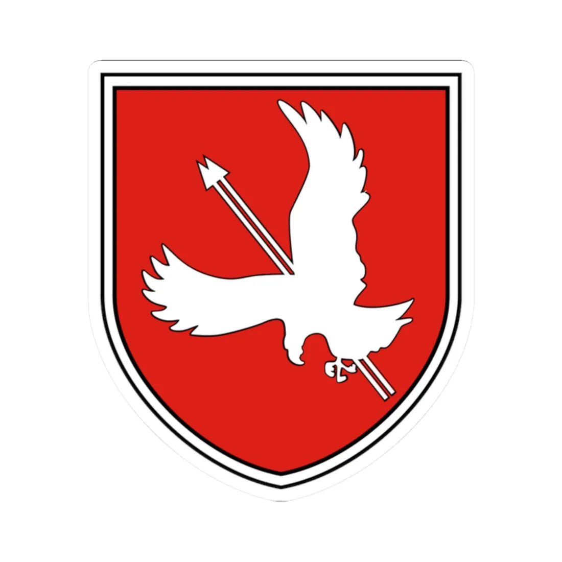 COA FlaRgt 2 (Germany) (Coat of Arms) STICKER Vinyl Kiss-Cut Decal 2 Inch White - The Sticker Space