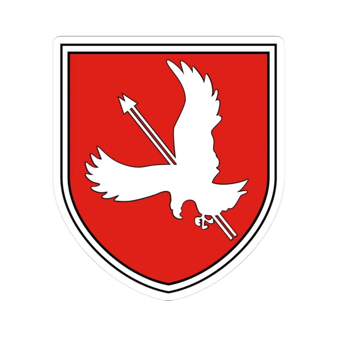 COA FlaRgt 2 (Germany) (Coat of Arms) STICKER Vinyl Kiss-Cut Decal 3 Inch White - The Sticker Space