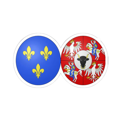 COA french queen Marie Leszczynska (Lithuania) (Coat of Arms) STICKER Vinyl Kiss-Cut Decal 6 Inch White - The Sticker Space