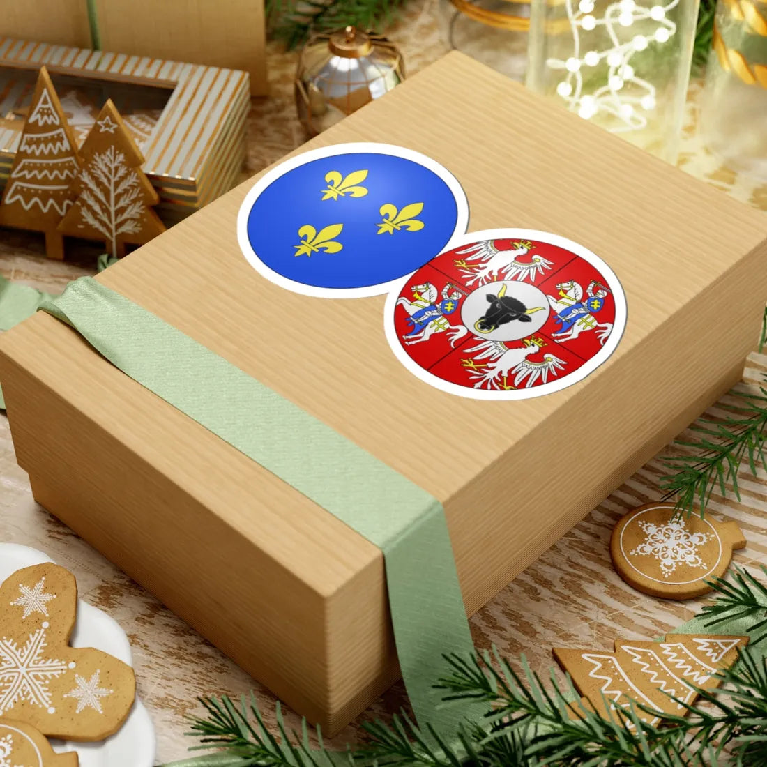 COA french queen Marie Leszczynska (Lithuania) (Coat of Arms) STICKER Vinyl Kiss-Cut Decal - The Sticker Space