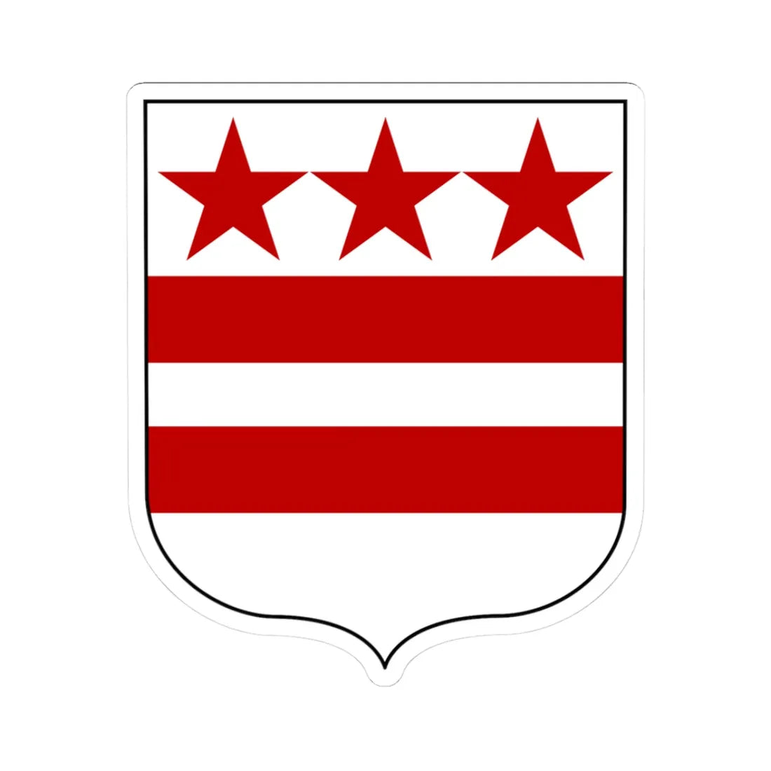 COA George Washington (United States) (Coat of Arms) STICKER Vinyl Kiss-Cut Decal 3 Inch White - The Sticker Space