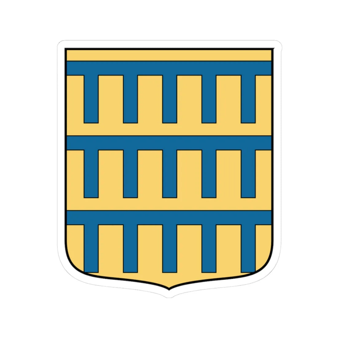 Coa Germany Family Lyskirchen (Germany) (Coat of Arms) STICKER Vinyl Kiss-Cut Decal 3 Inch White - The Sticker Space