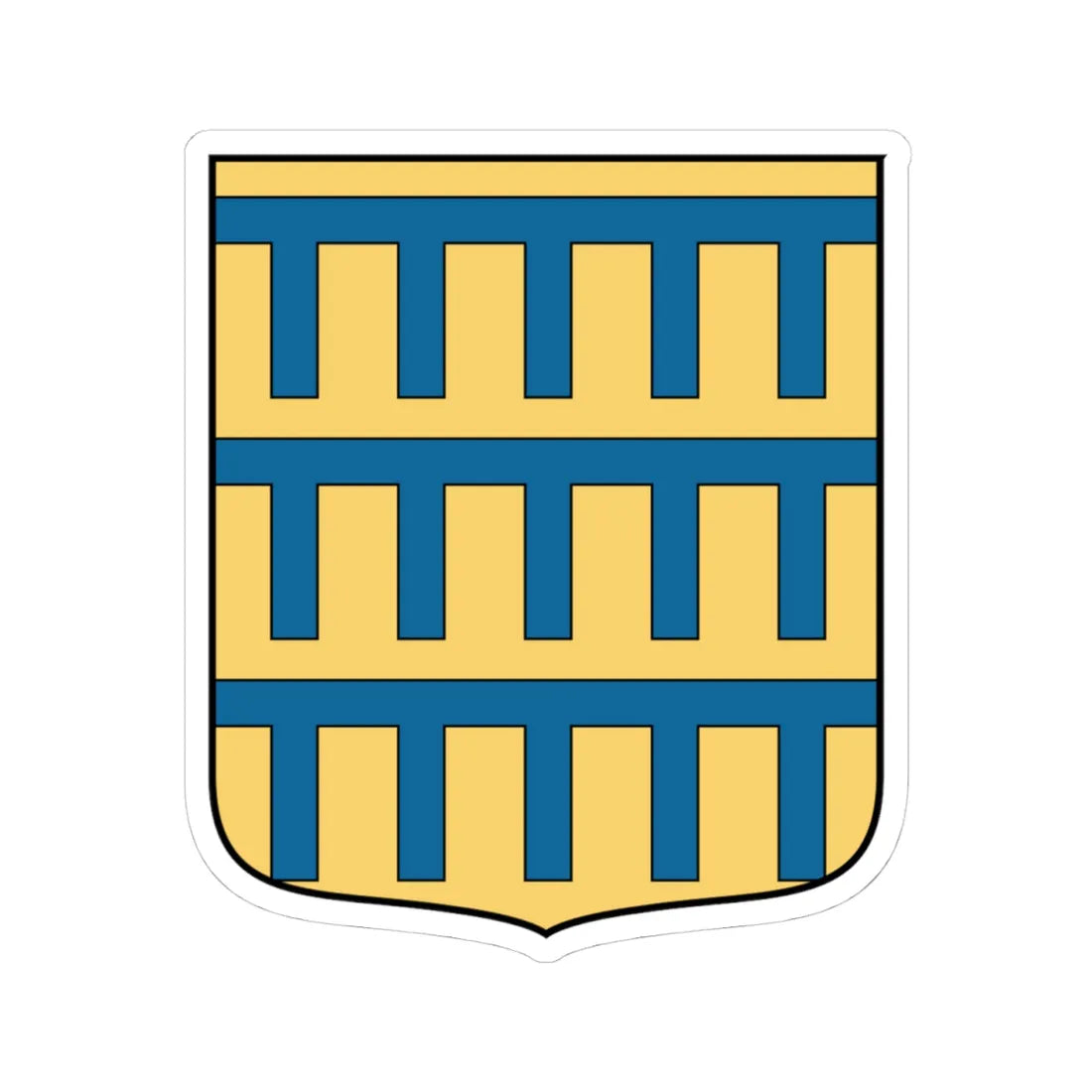 Coa Germany Family Lyskirchen (Germany) (Coat of Arms) STICKER Vinyl Kiss-Cut Decal 4 Inch White - The Sticker Space