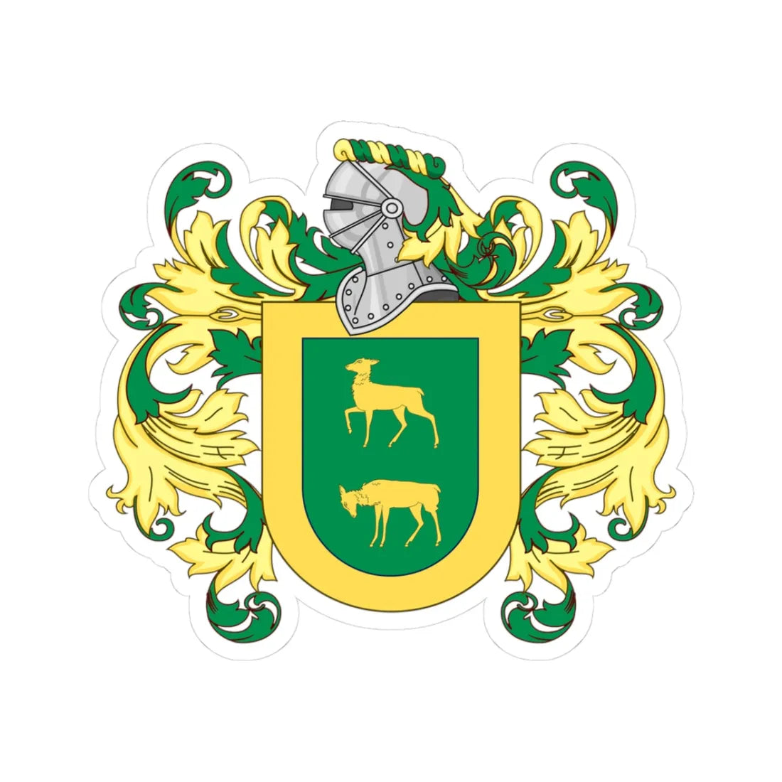COA Gómez de Cervantes (Costa Rica) (Coat of Arms) STICKER Vinyl Kiss-Cut Decal - The Sticker Space