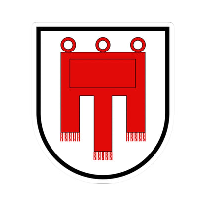 Coa House of Montfort framed (Austria) (Coat of Arms) STICKER Vinyl Kiss-Cut Decal 2 Inch White - The Sticker Space