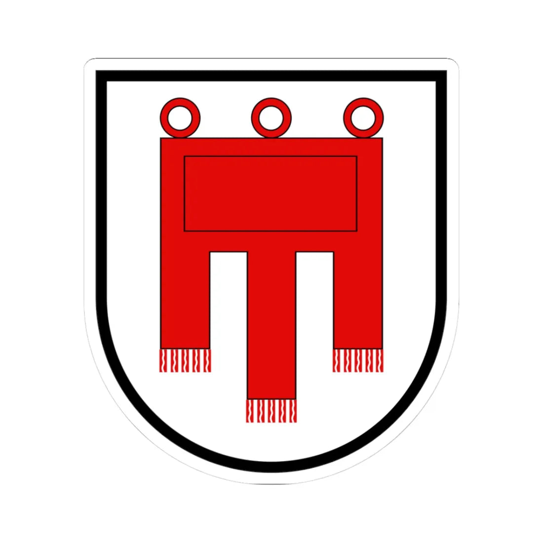 Coa House of Montfort framed (Austria) (Coat of Arms) STICKER Vinyl Kiss-Cut Decal 3 Inch White - The Sticker Space