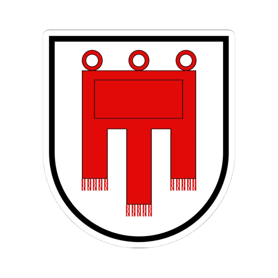 Coa House of Montfort framed (Austria) (Coat of Arms) STICKER Vinyl Kiss-Cut Decal 4 Inch White - The Sticker Space