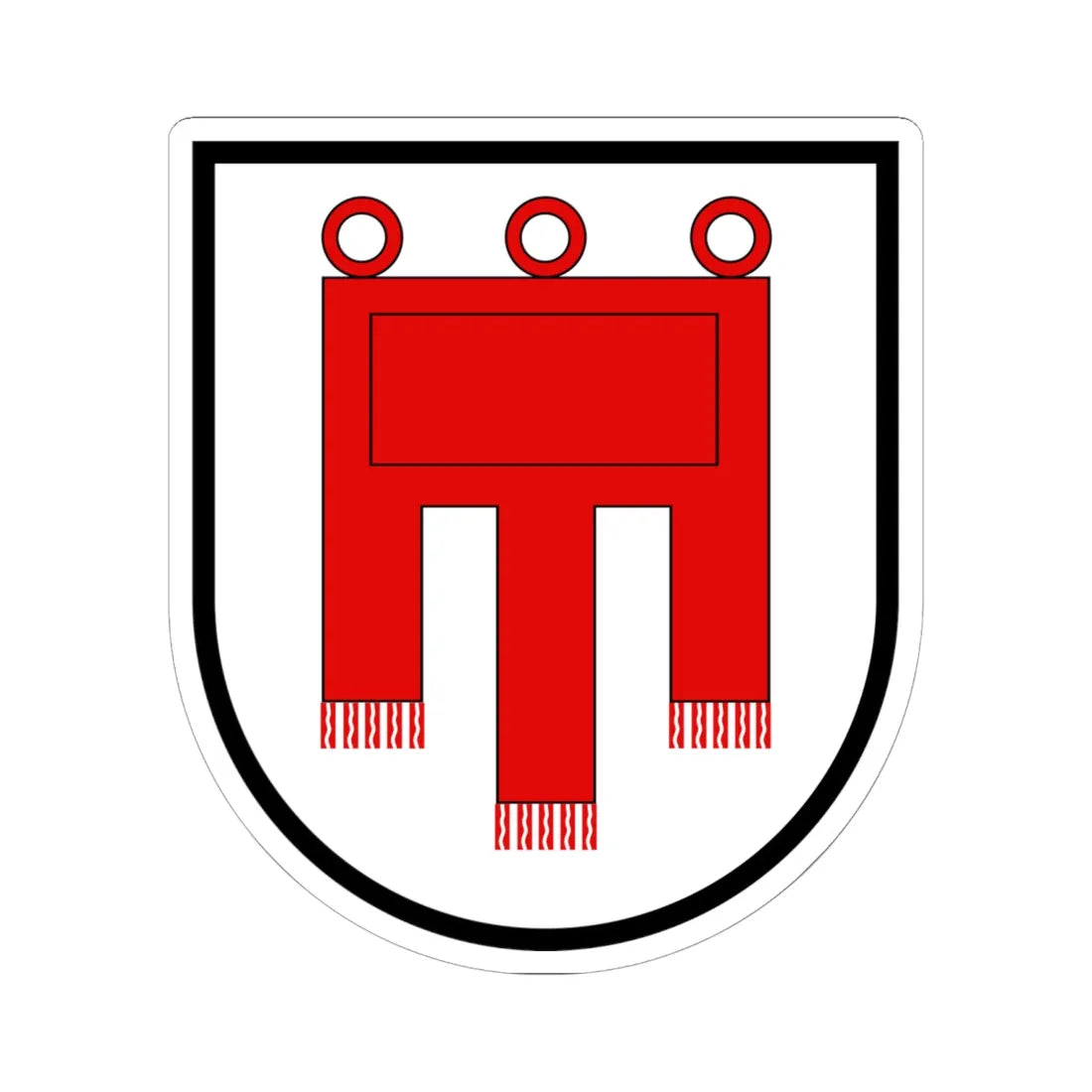 Coa House of Montfort framed (Austria) (Coat of Arms) STICKER Vinyl Kiss-Cut Decal 6 Inch White - The Sticker Space