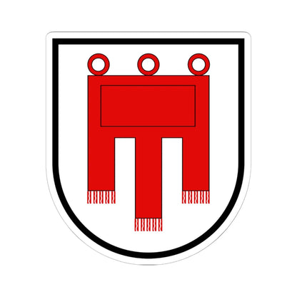 Coa House of Montfort framed (Austria) (Coat of Arms) STICKER Vinyl Kiss-Cut Decal 6 Inch White - The Sticker Space