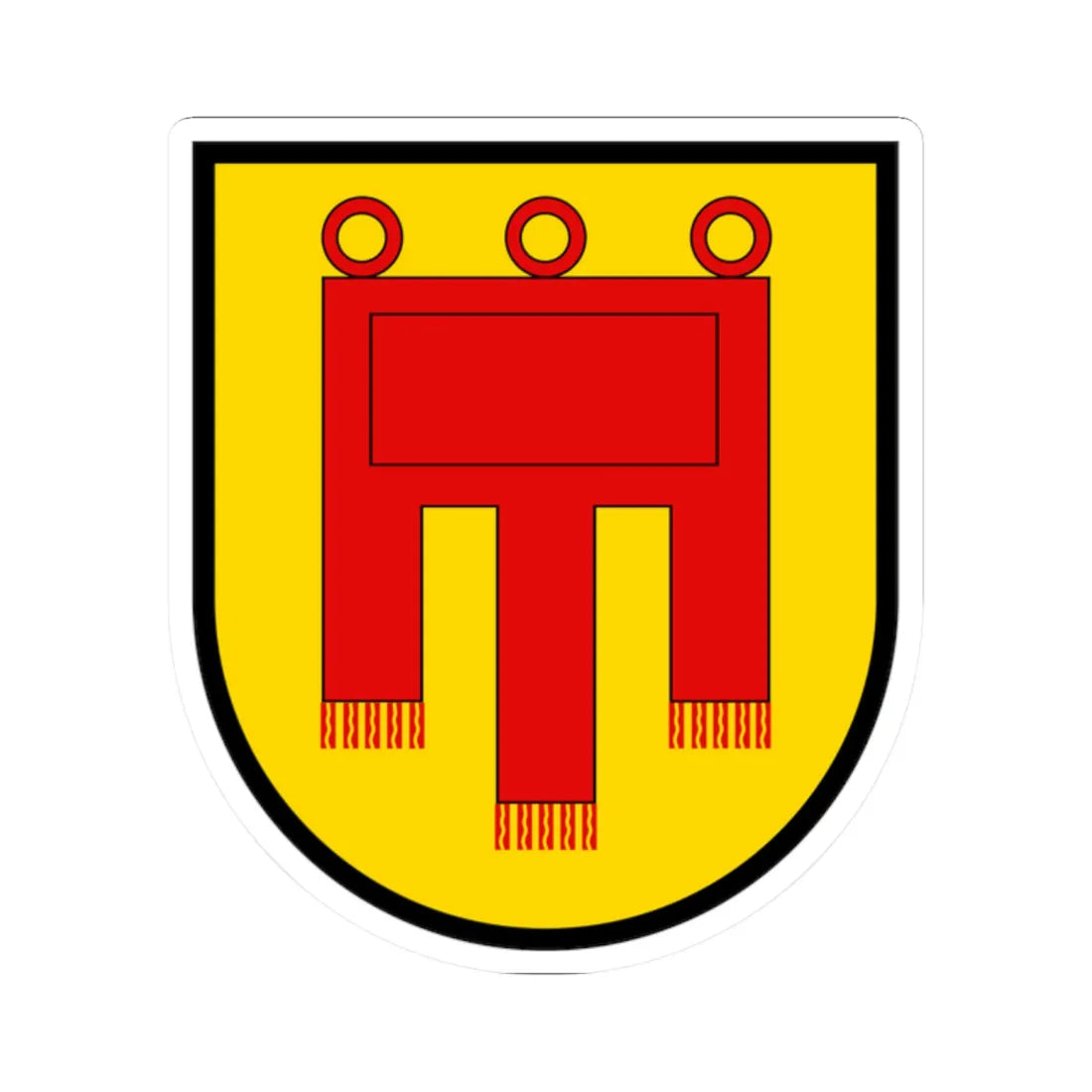 Coa House of Tuebingen framed (Germany) (Coat of Arms) STICKER Vinyl Kiss-Cut Decal 2 Inch White - The Sticker Space