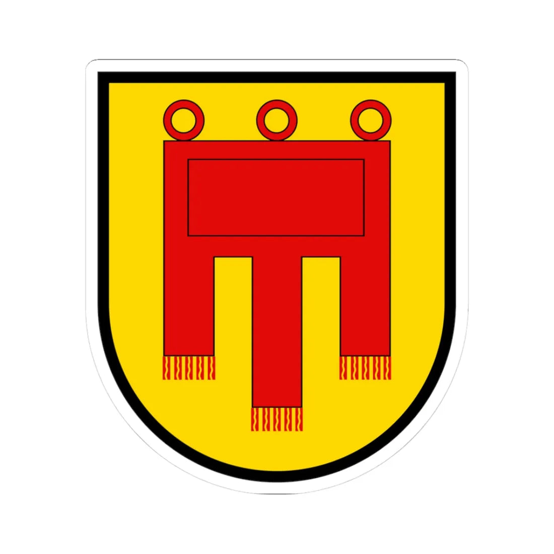 Coa House of Tuebingen framed (Germany) (Coat of Arms) STICKER Vinyl Kiss-Cut Decal 3 Inch White - The Sticker Space