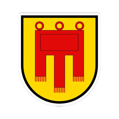 Coa House of Tuebingen framed (Germany) (Coat of Arms) STICKER Vinyl Kiss-Cut Decal 4 Inch White - The Sticker Space