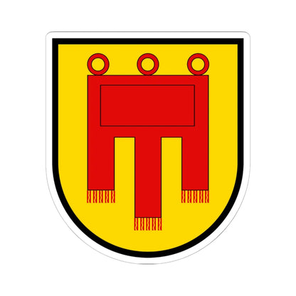 Coa House of Tuebingen framed (Germany) (Coat of Arms) STICKER Vinyl Kiss-Cut Decal 6 Inch White - The Sticker Space