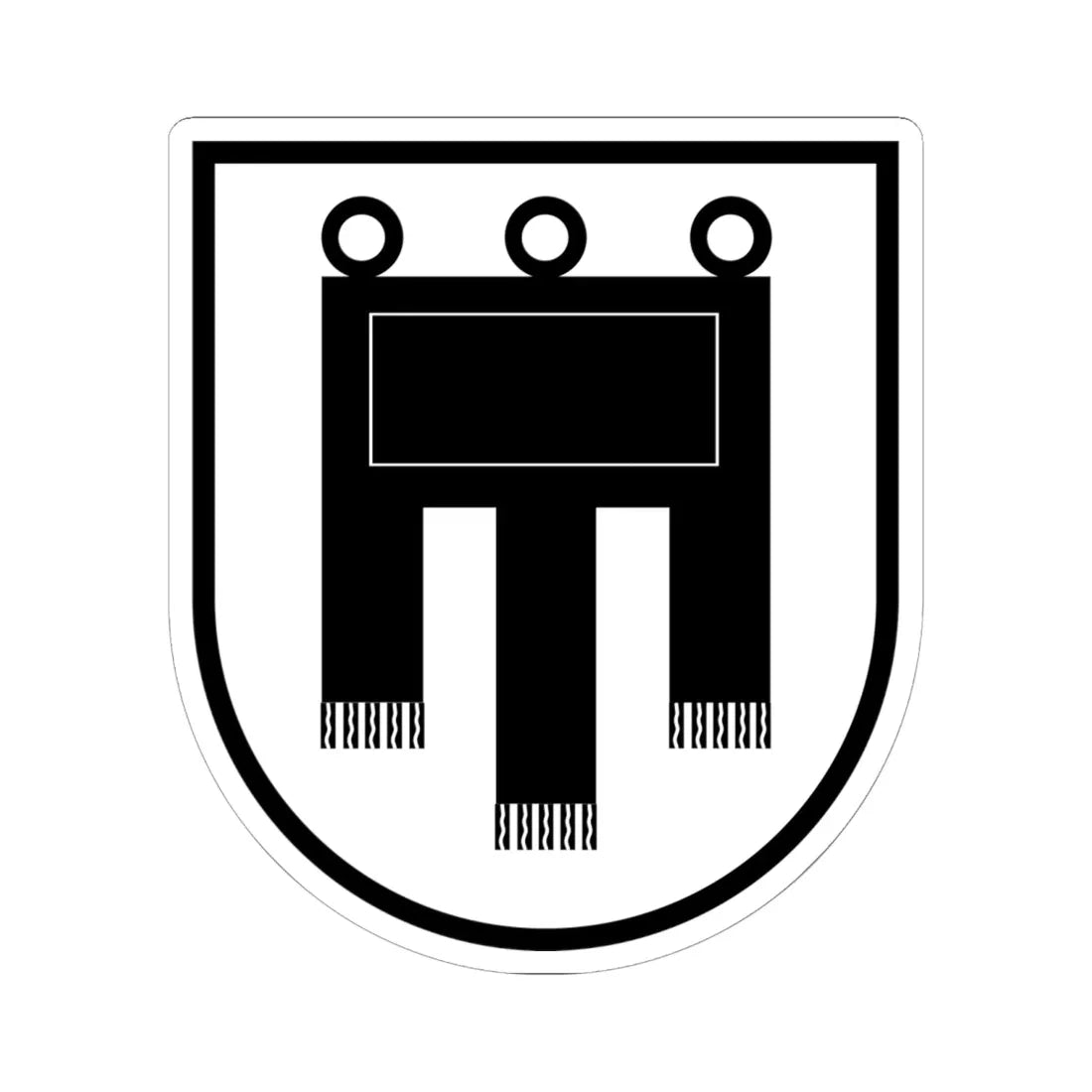 Coa House of Werdenberg-1 framed (Austria) (Coat of Arms) STICKER Vinyl Kiss-Cut Decal 6 Inch White - The Sticker Space