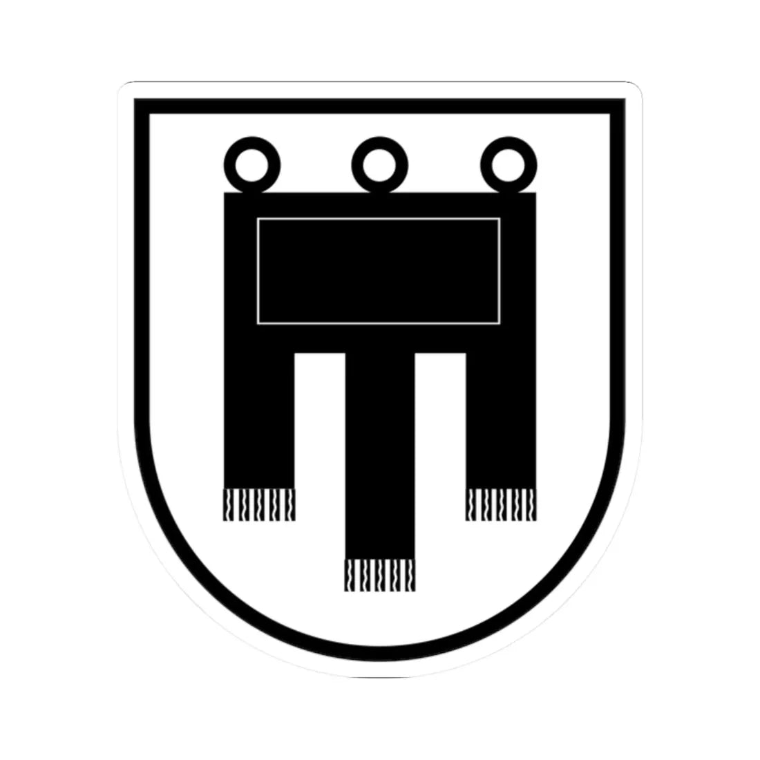 Coa House of Werdenberg-1 framed (Switzerland) (Coat of Arms) STICKER Vinyl Kiss-Cut Decal 2 Inch White - The Sticker Space