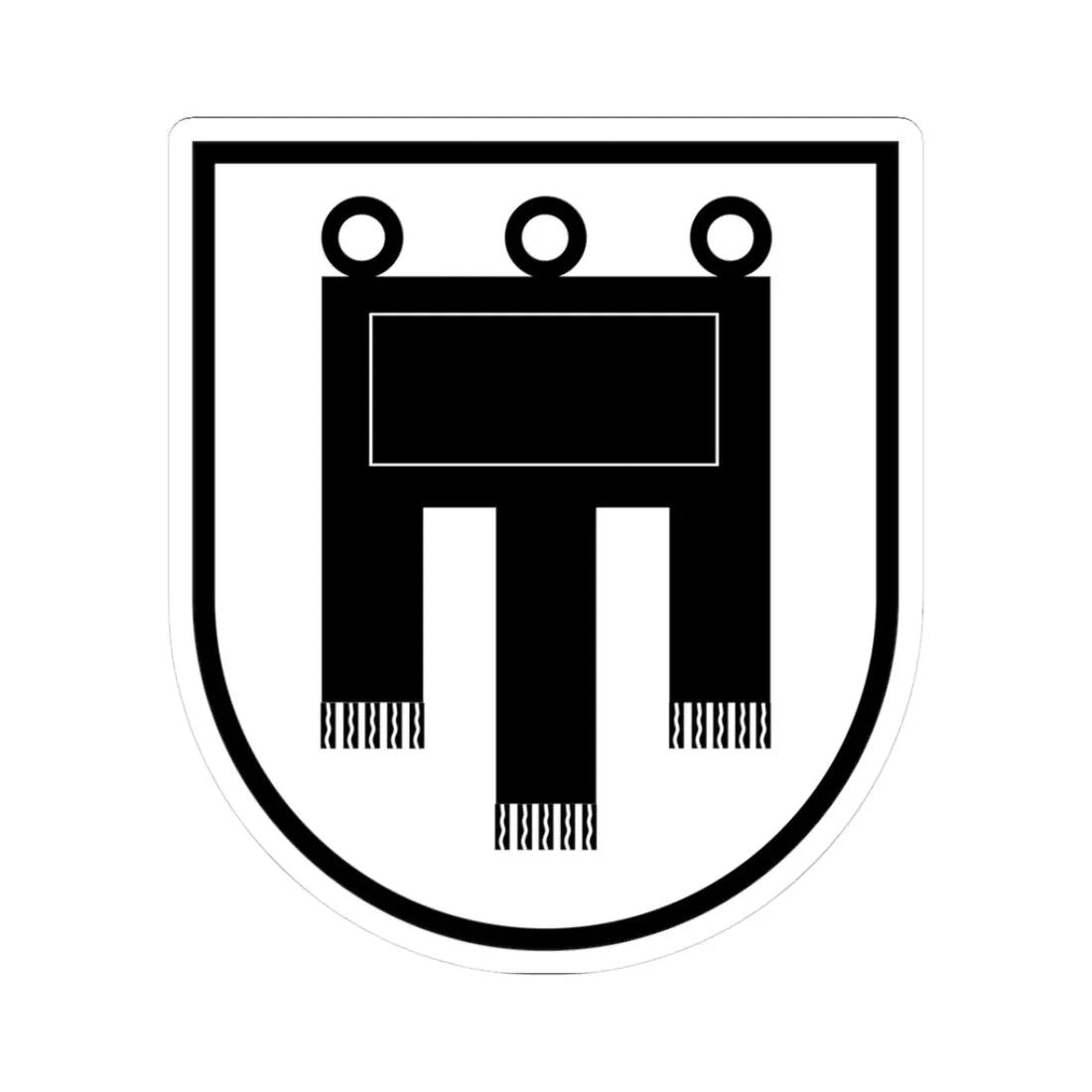 Coa House of Werdenberg-1 framed (Switzerland) (Coat of Arms) STICKER Vinyl Kiss-Cut Decal 3 Inch White - The Sticker Space