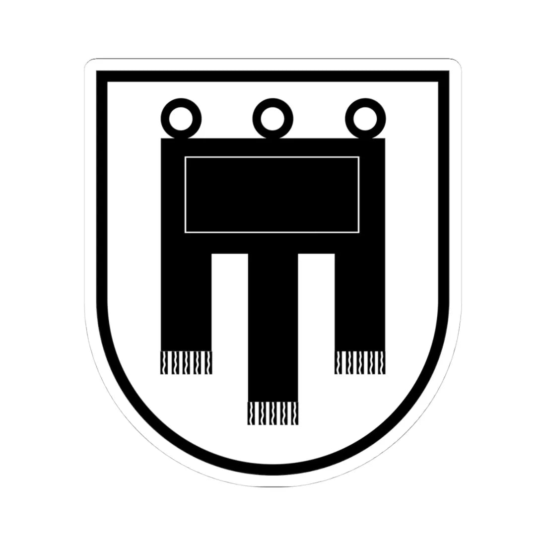 Coa House of Werdenberg-1 framed (Switzerland) (Coat of Arms) STICKER Vinyl Kiss-Cut Decal 4 Inch White - The Sticker Space