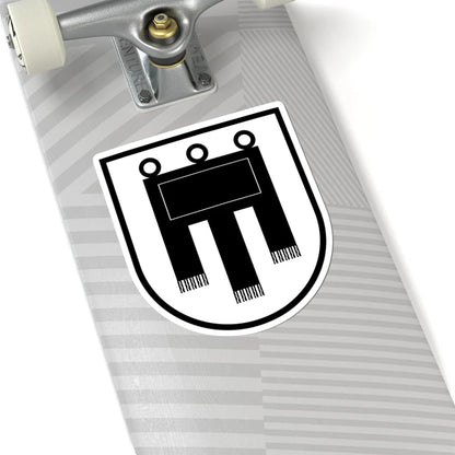 Coa House of Werdenberg-1 framed (Switzerland) (Coat of Arms) STICKER Vinyl Kiss-Cut Decal - The Sticker Space