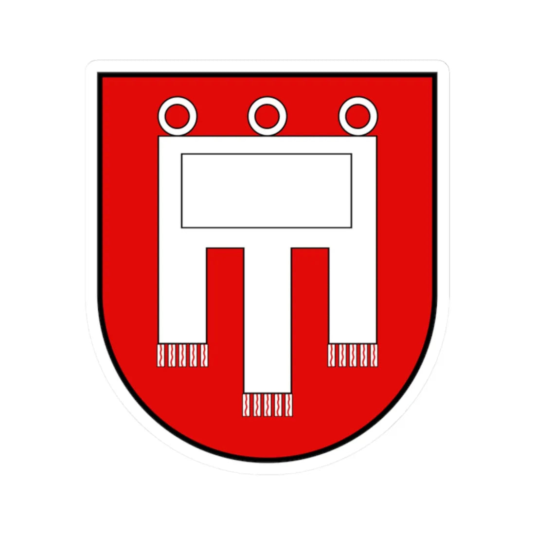 Coa House of Werdenberg-2 (Switzerland) (Coat of Arms) STICKER Vinyl Kiss-Cut Decal 2 Inch White - The Sticker Space