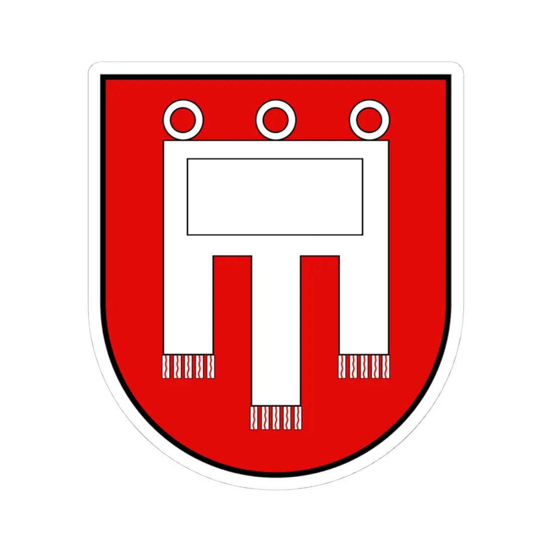 Coa House of Werdenberg-2 (Switzerland) (Coat of Arms) STICKER Vinyl Kiss-Cut Decal 4 Inch White - The Sticker Space