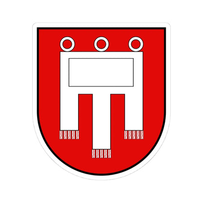 Coa House of Werdenberg-2 (Switzerland) (Coat of Arms) STICKER Vinyl Kiss-Cut Decal 4 Inch White - The Sticker Space