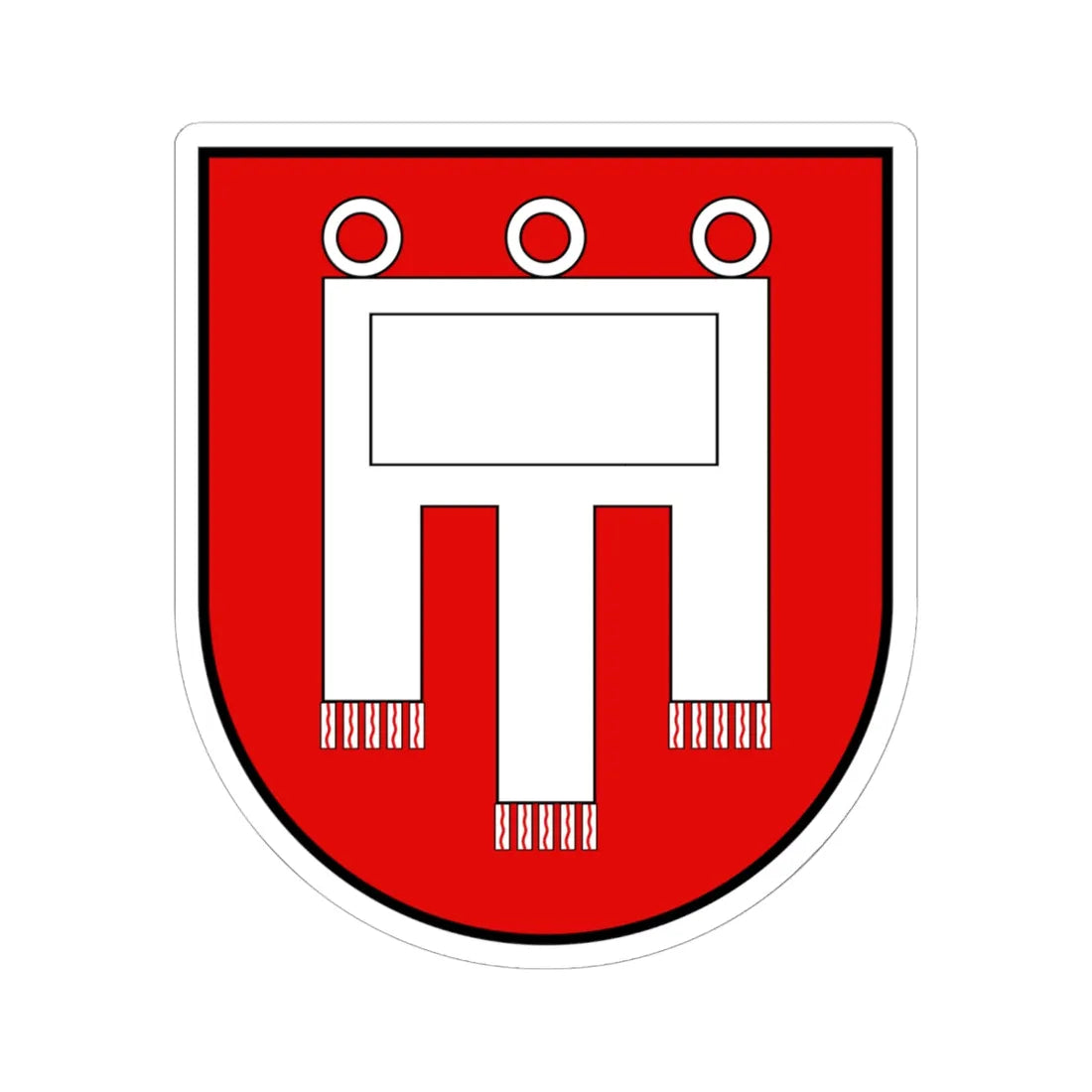 Coa House of Werdenberg-2 (Switzerland) (Coat of Arms) STICKER Vinyl Kiss-Cut Decal 6 Inch White - The Sticker Space