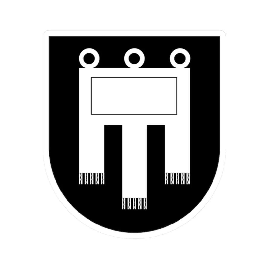 Coa House of Werdenberg-3 (Switzerland) (Coat of Arms) STICKER Vinyl Kiss-Cut Decal 2 Inch White - The Sticker Space