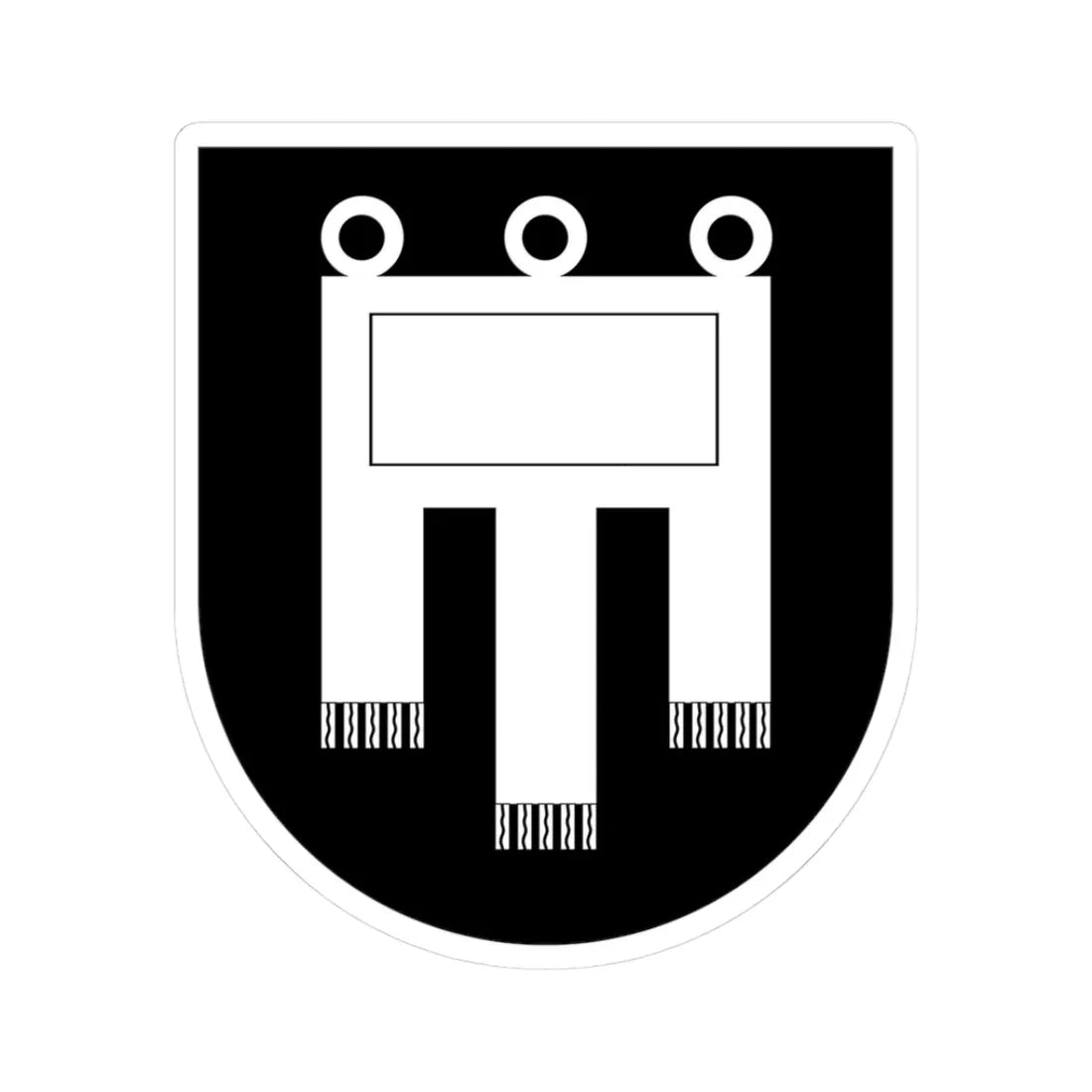 Coa House of Werdenberg-3 (Switzerland) (Coat of Arms) STICKER Vinyl Kiss-Cut Decal 3 Inch White - The Sticker Space