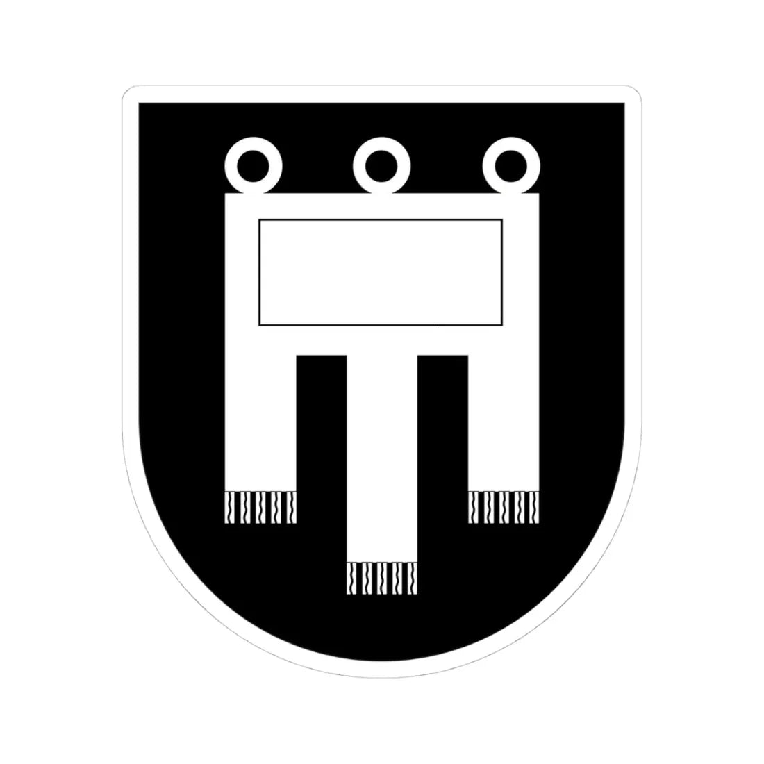 Coa House of Werdenberg-3 (Switzerland) (Coat of Arms) STICKER Vinyl Kiss-Cut Decal 4 Inch White - The Sticker Space