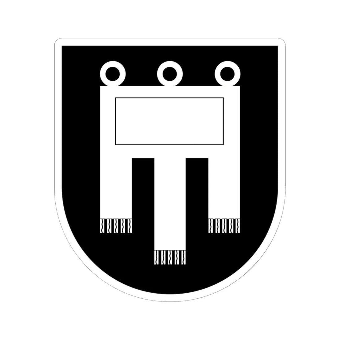 Coa House of Werdenberg-3 (Switzerland) (Coat of Arms) STICKER Vinyl Kiss-Cut Decal 6 Inch White - The Sticker Space