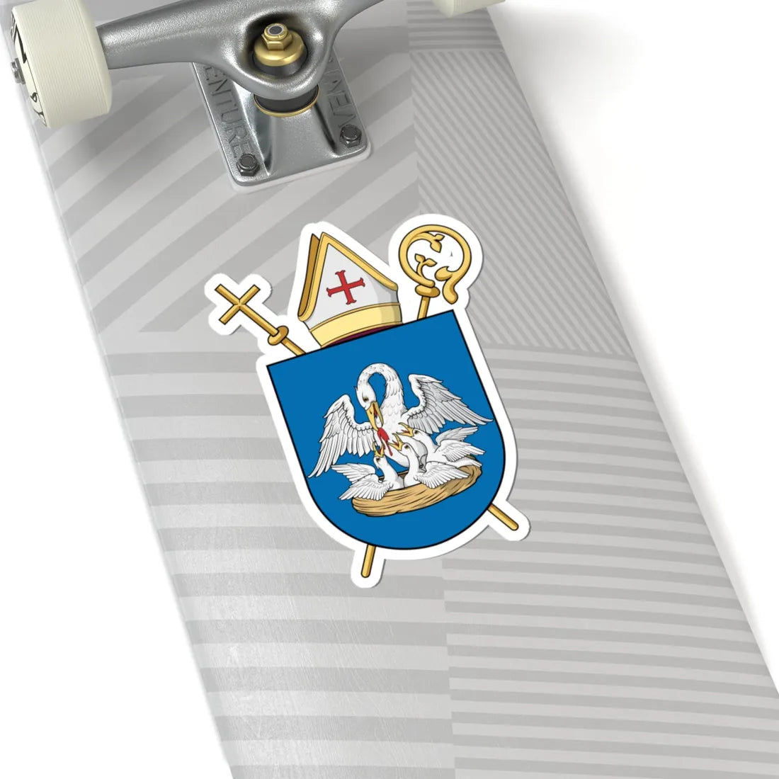 Coa Hungary Cat Bishop Vinkovich (Hungary) (Coat of Arms) STICKER Vinyl Kiss-Cut Decal - The Sticker Space