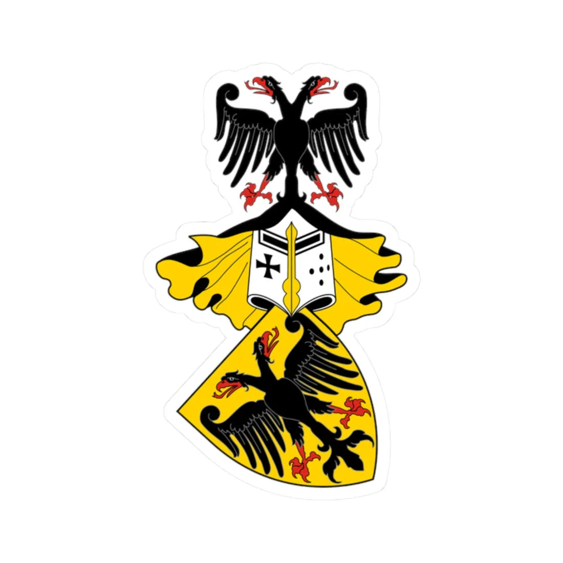 Coa Hungary Clan Balogh v2 (Hungary) (Coat of Arms) STICKER Vinyl Kiss-Cut Decal 2 Inch White - The Sticker Space